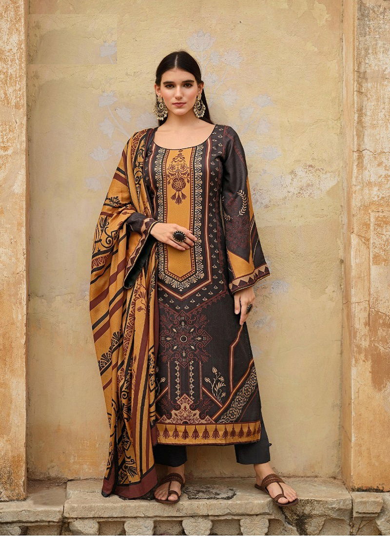 Zaara By Fida Printed Pashmina Dress Material Catalog